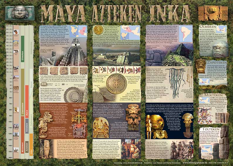 Maya, Azteken, Inkas Poster